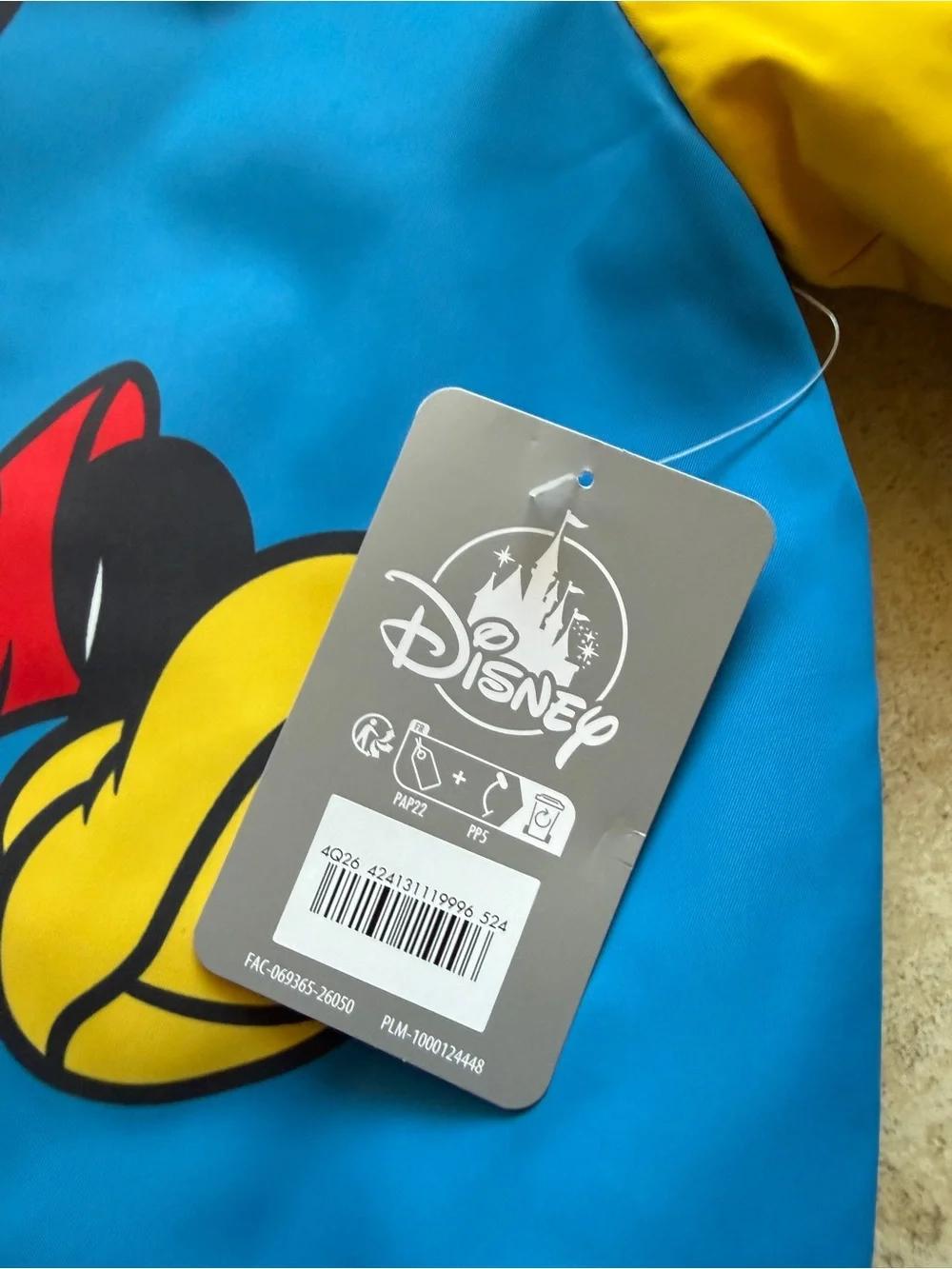 Disney Store Mickey Mouse Back to Front Varsity Bomber Jacket Kids 7/8 NWT